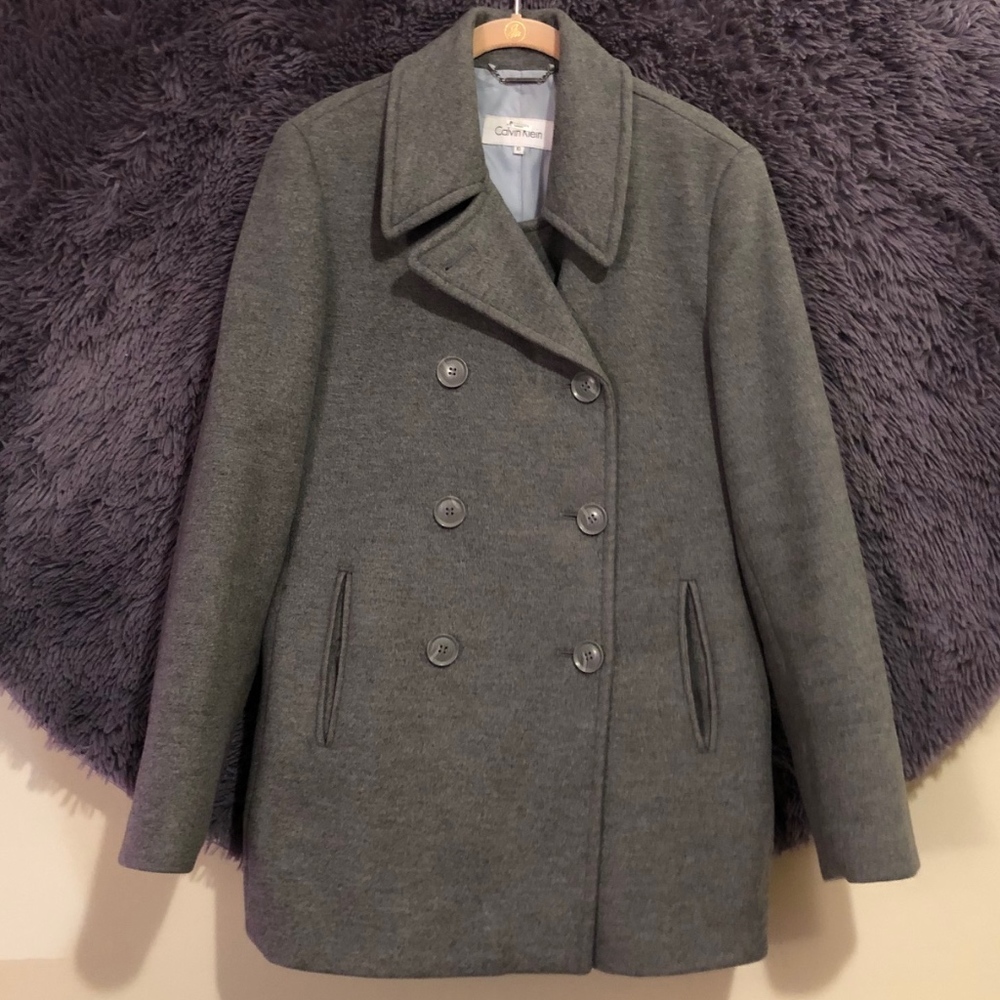 Classic Calvin Klein Wool Peacoat